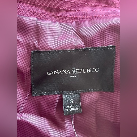 Banana Republic Outlet Plum Wine Waterfall Belted Trench Fall Coat, Size S NWT - Picture 8 of 13